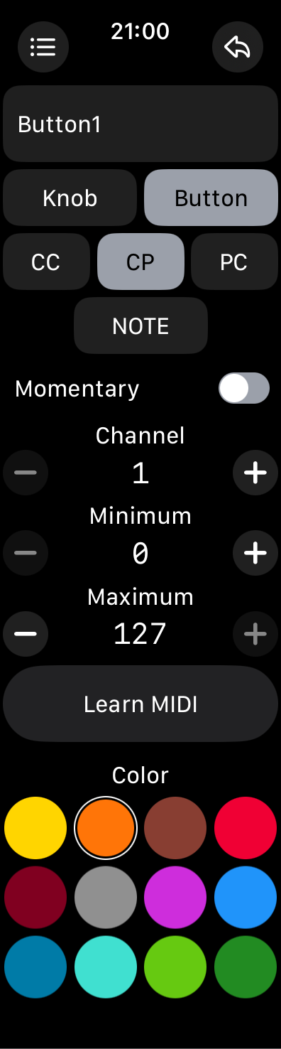 Button CP Configuration