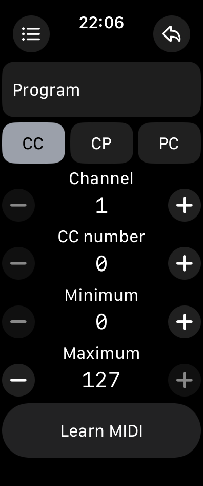 Stepper CC Configuration