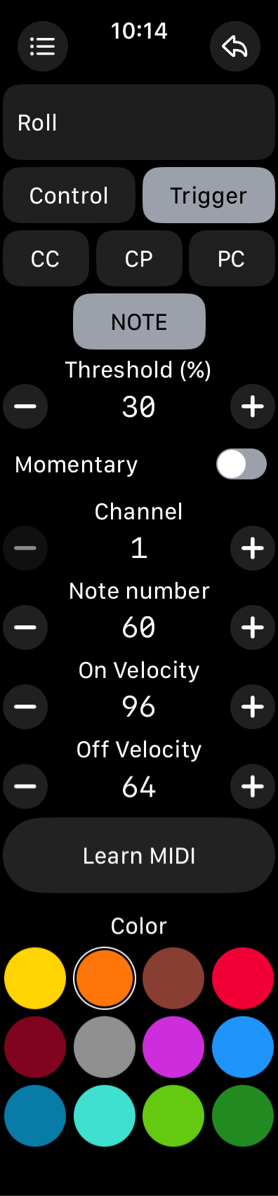 Trigger NOTE Configuration