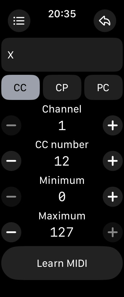XY CC Configuration