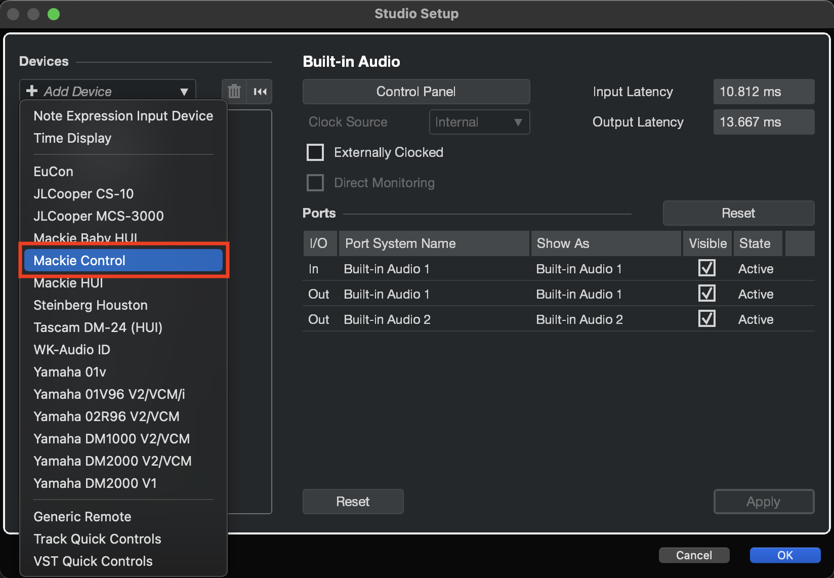 Cubase MCU 2