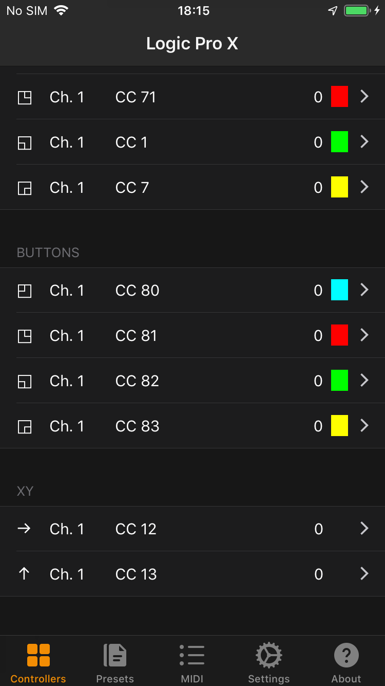 Controllers Panel 2