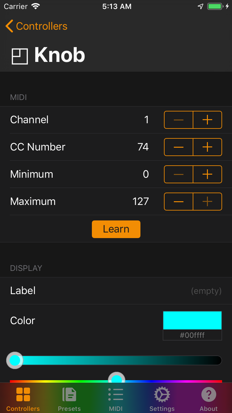 Knobs Config Learn