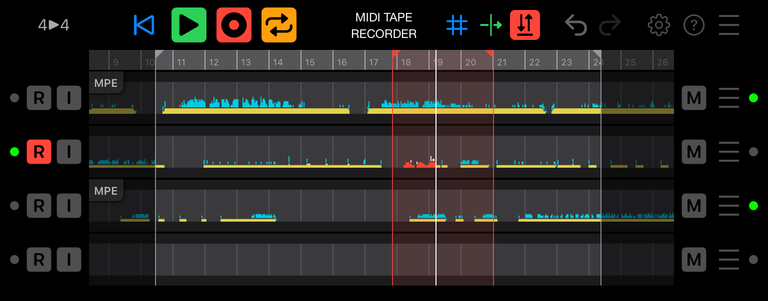 MIDI Tape Recorder screenshot